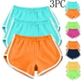thumbnail image 1 of Jacenvly New Casual Trousers Women 3Pcwomen Summer Sports Shorts Workout Yoga Shorts Active Shorts Breathable Elastic High Waistfashion Shorts for Women Plus Size Orange, 1 of 8