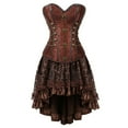 thumbnail image 1 of Jacenvly New Christmas Dresses Women Lace Goth Court Corset Body Shapewear Sets Women Halloween Dresses Brown5 Xxxl, 1 of 2