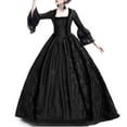 thumbnail image 1 of Jacenvly New Christmas Dresses Women Retro Party Princess Lace Floor Length Dress Women Halloween Dresses Purple S, 1 of 9