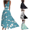 thumbnail image 1 of Jacenvly New Dresses for Women Spring/Summer Sleeveless Color V-Neck Wrapped Chest Dress Long Dress Comfort Fit Fashion Summer Dresses for Women 2024 Trendy Green, 1 of 6