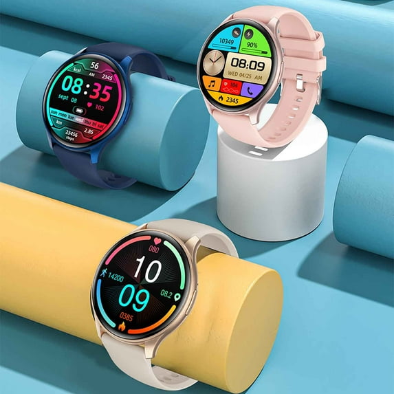 Jacenvly New Fathers Day Gifts 1.43-Inch Screen Bluetooth Call Smartwatch Watches For Kids Gifts For Dad Black