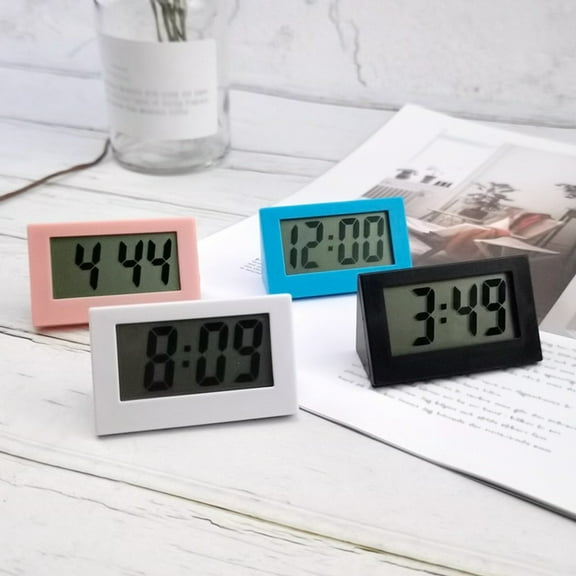 Jacenvly New Fathers Day Gifts Car Clock, Mini Clock, Electronic Clock, Bedside Clock, Promotional Gift Clock, Cute Student Clock, Small Triangles Clock Kitchen Decorations For Counter