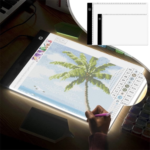 Jacenvly New Fathers Day Gifts Portable A4/A5 Tracing Led Copy Board Light Box Slim Light Pad Usb Power Copy Drawing Board Tracing Light Board For Artists Designing Animation Sketching