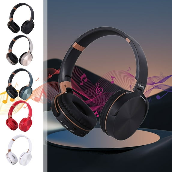 Jacenvly New Fathers Day Gifts Wireless Headphones Bluetooth Earphone Hifi Stereo Headset Bass Mode Gaming Earbuds Over the Ear Headphone Headphones with Microphone