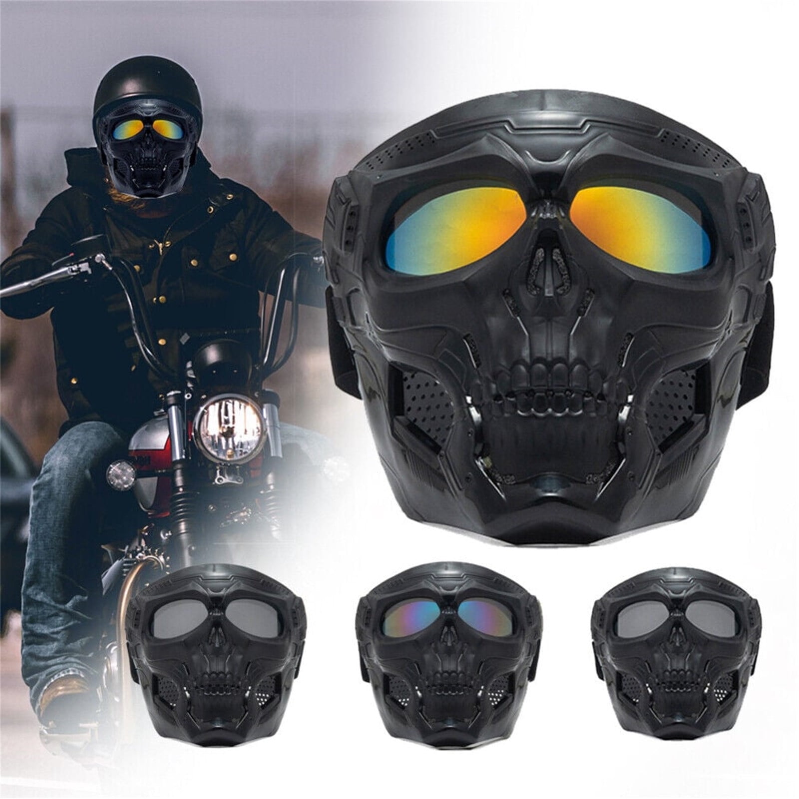 Jacenvly New Halloween Decorations off Road Motorcycle Goggles Sports ...