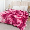 thumbnail image 1 of Jacenvly New Heated Blankets Blanket 59/70/79Inches Stay Warm in Winter Faux Rabbit Plush Colorful Clouds Tie Dyeing Wide Drawstring Milk Flannel Flannel Blanket Colorful Clouds Rosy Red, 1 of 6