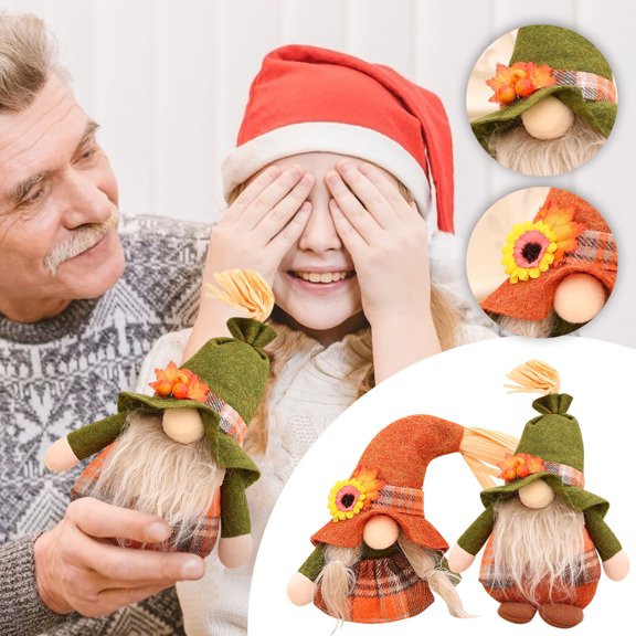 Jacenvly New Kids Toys Thanksgiving Festival Faceless Doll Decoration Thanksgiving Doll Toys for Ages 2-4 Toddler Toys