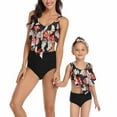 thumbnail image 1 of Jacenvly New Parent-Child Swimsuit Clearance Soft Cozy Plus Size Swimwear Trendy Swimwear Parent-Child Outfitmother Daughter Swimsuit Set Children'S and Girls Split Swimsuit Set Black, 1 of 7