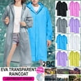 thumbnail image 1 of Jacenvly New Raincoat Men/Women and Men'S 2Pc Outdoor Long Sleeved Hooded Raincoat Hoodies Uv Protection Womens Outdoor Clothing White, 1 of 9