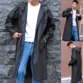 thumbnail image 1 of Jacenvly New Rainwear for Men/Women and Man Casual Long Sleeve Jacket Coat Walking Raincoat Hoodies Uv Protection Rain Suits for Women Black, 1 of 9