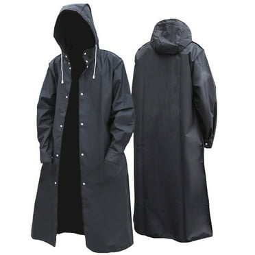 Jacenvly New Rainwear for Men/Women and Men'S 2Pc Outdoor Long Sleeved Hooded Raincoat Hoodies Uv Protection Rain Suits for Women Black