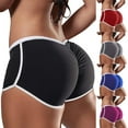 thumbnail image 1 of Jacenvly New Shorts for Women Large Sports Low-Waisted Foga Tight Fitting Lifting Buttocks Comfortable Briefs Breathable Elastic High Waistleisure Women'S Plus Summer Shorts Black, 1 of 6