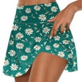 thumbnail image 1 of Jacenvly New Skirt Shorts for Women Casual Women's Summer Pleated Tennis Skirts Athletic Stretchy Short Yoga Fake Two Piece Trouser Skirt Shorts Soft Satiny Green, 1 of 6