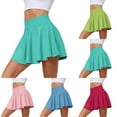 thumbnail image 1 of Jacenvly New Skirt with Shorts Women Trendy Women's Sports Solid Color Pocket Yoga Pants Skirt with High Waist Lightweight Womens Sport Skirt Mint Green, 1 of 9