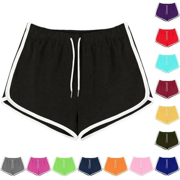 Jacenvly New Sports Shorts Women Casual Summer Sports Shorts Workout Yoga Shorts Active Shorts Soft Satiny Elastic High Waistfashion Women'S Plus Summer Shorts Purple
