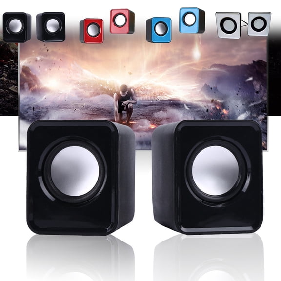 Jacenvly New Travel Essentials Multimedia Mini Speaker Desktop Computer Laptop Usb Small Speaker A Pair of Classic Speakers Portable and Good Sound Quality Widely Compatible