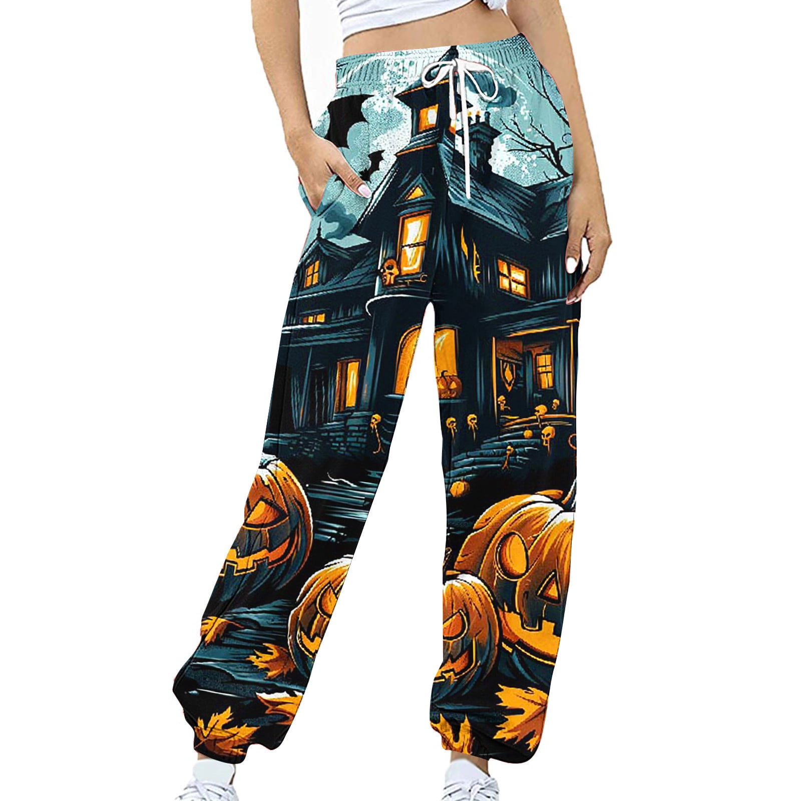 Women's Casual Pants Blend Loose Fit with Drawstring main image 1