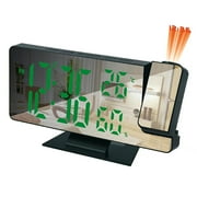 Jacenvly New Years Decorations Clearance Projection Alarm Clock Multifunctional Led Temperature Humidity Display Intelligent Electronic Clock Time Memory Bedroom Desk Clock Christmas Decor