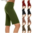 thumbnail image 1 of Jacenvly New Yoga Half Shorts Pants Women'S Casual Loose Elastic Waist Wide Leg Shorts with Pockets Middle Pants Soft Satiny High Waistfashion Womens Half Shorts Pink, 1 of 6