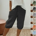 thumbnail image 1 of Jacenvly New Yoga Half Shorts Pants Women'S Solid Color Shorts Casual Women'S Shorts Capris Comfort Fit Elastic High Waist Swim Shorts for Women Army Green, 1 of 8