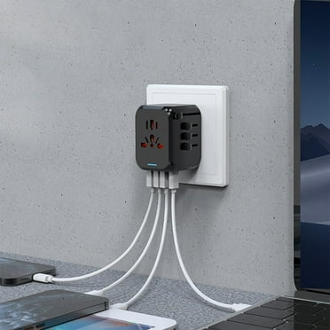 Jacenvly Outdoor Christmas Lights for House Multi Plug Outlet Extender with Usb Surge Protector 3 Usb Wall Charger Multiple Expander with 7 Electrical Outlet for Home Christmas Decor