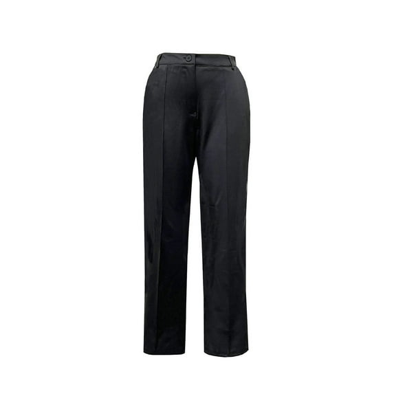 Jacenvly Pants for Women Clearance Suit Pants Long High Waisted Pocket Plain Trousers for Women Fashion Solid Buttons Pants