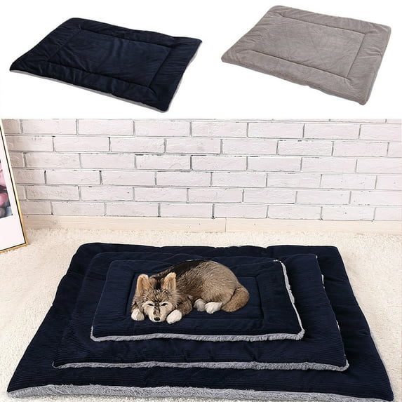 Jacenvly Pet Health And Wellness Products New Pet Short Plush Bed Mat Warm Sleeping Mattress For Small Medium Big Dog Gray