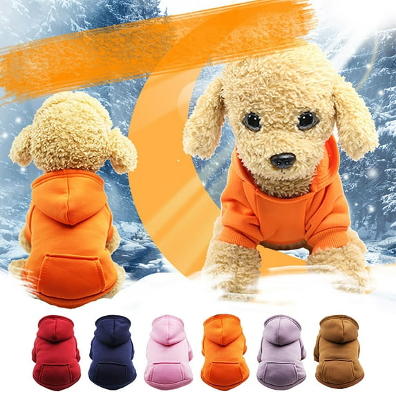 Jacenvly Pet Health And Wellness Products Puppy Sweater Dog Clothes And Winter Pet Clothes Orange
