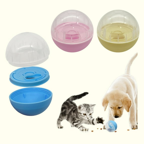 Jacenvly Pet Health And Wellness Products Dog Treat Ball Interactive Dog Toys Treat Dispenser Dog& Puzzle Toys Active Rolling Balls Slow Feeder Toys Dog Food Puzzle. Yellow