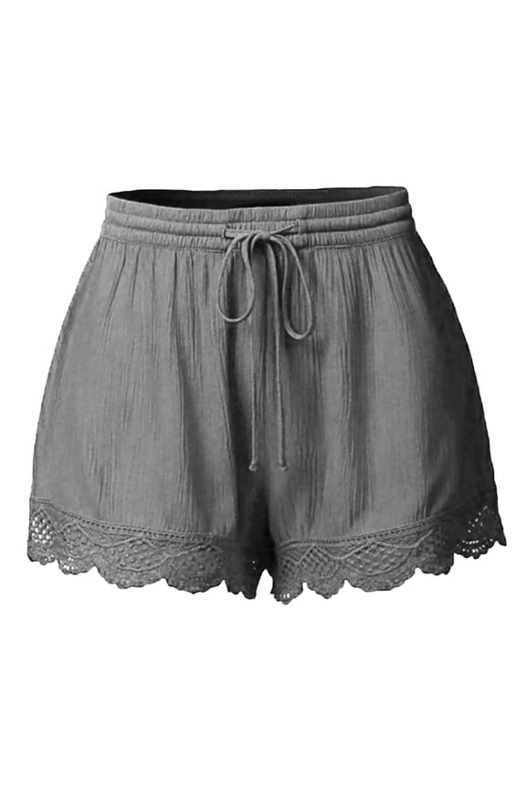 Plus Size Skorts for Ladies Fashion Misses Lace Plus Size Rope Tie Shorts Yoga Sport Pants Leggings Trousers