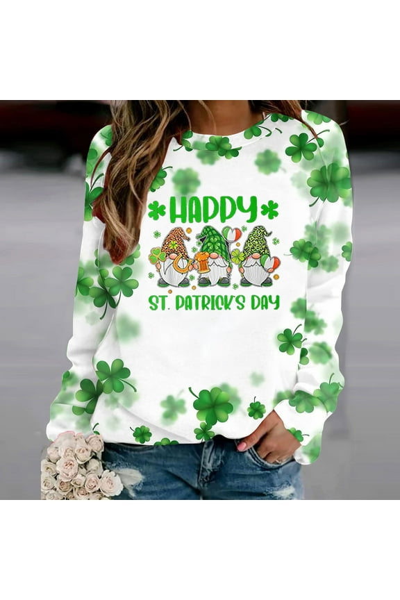 Printed T-shirt Long Sleeves Blouse Crew Neck Leisure Quality Guaranteed! Birthday Gifts for Women Items for Women