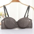 thumbnail image 1 of Jacenvly Push up Bras for Women Solid Elastic Soft Everyday Bras Women'S Thin Lace Bra Adjusted Type Border Foreign Trade Bra Dark Gray, 1 of 4