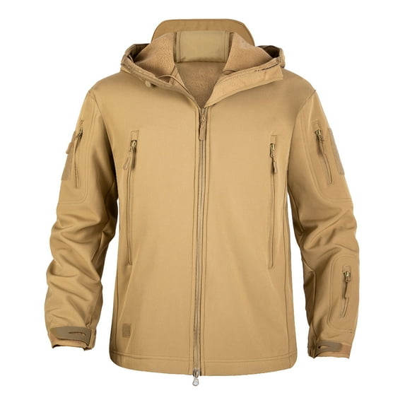 Jacenvly Rain Jacket Men Waterproof Windproof Drawstring Hooded Zip Pocket Men'S Sport Coats Lightweight Warm Fashionable Casual Coats Hiking Mountain Ski Outdoor Sports Jacket