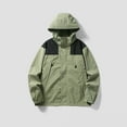 thumbnail image 1 of Jacenvly Rain Jacket Women Waterproof Windproof with Hood Zip Pocket Womens Winter Coats Lightweight Warm Fashionable Casual Coats Hiking Mountain Ski Outdoor Sports Jacket, 1 of 3