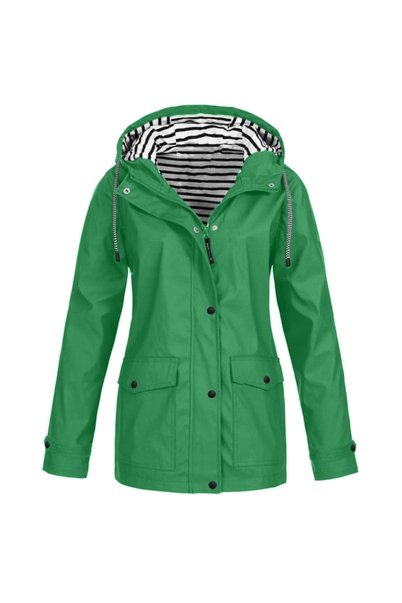 Rain Jacket Women Waterproof Windproof Removable Hood Pocket Womens Winter Coats Lightweight Warm Fashionable Casual Coats Hiking Mountain Ski Outdoor Sports Jacket