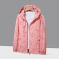 thumbnail image 1 of Jacenvly Rain Jacket Women/Men Waterproof Windproof Drawstring Hooded Zip Pocket Men/Womens Winter Coats Lightweight Warm Fashionable Casual Coats Hiking Mountain Ski Outdoor Sports Jacket, 1 of 3