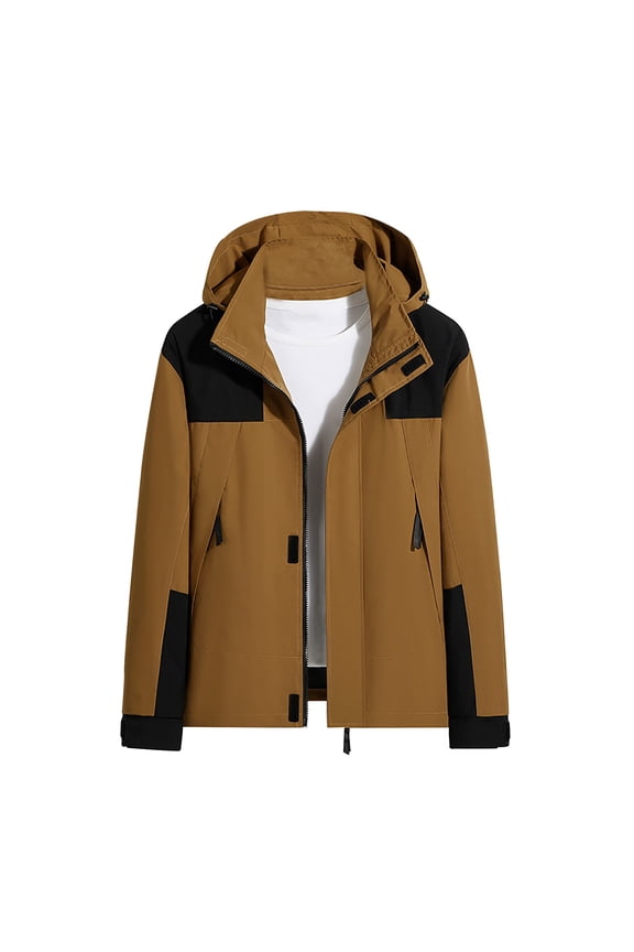 Rain Jacket Women/Men Waterproof Windproof Removable Hood Zip Pocket Men/Womens Winter Coats Lightweight Warm Fashionable Casual Coats Hiking Mountain Ski Outdoor Sports Jacket