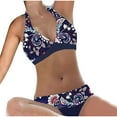 thumbnail image 1 of Jacenvly Bathing Suits for Women Plus 2 Piece Swim Trunks Bottoms Swimsuit Sets Dark Blue, 1 of 1
