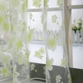 thumbnail image 1 of Jacenvly Shower Curtain Rings Flower Sheer Curtain Tulle Window Voile Drape Valance 1 Panel Fabric, 1 of 5