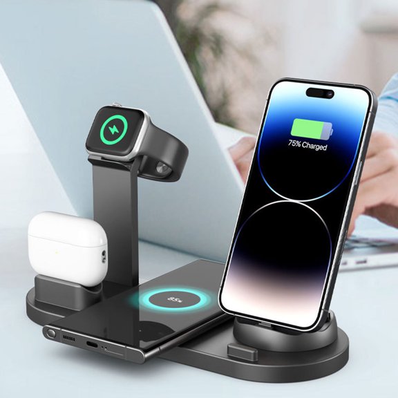 Jacenvly Six-in-One Display ABS Docking Station, Black BXD-07A