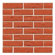 Jacenvly Snowman Christmas Decorations Wallpaper Wall Sticker Wall Decor Embossed Brick Simulation Tile Wall Sticker