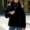 thumbnail image 1 of Jacenvly Spring Women Plus Baseball Jacket Contrast-Color Lapels Coats for Women Zip-Up Pocket Plush Coats Soft Warmth Long Sleeve Cardigan Leisure Trendy Street Tops, 1 of 9
