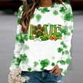 thumbnail image 1 of Jacenvly St. Patrick'S Day Shirts for Women Fashion Long Sleeve T-Shirts for Women Soft Comfortable Crewneck Sweatshirt Womens Printed T-Shirt Blouse Round Neck Casual Tops Green, 1 of 3