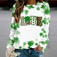 thumbnail image 1 of Jacenvly St. Patrick'S Day Womens Pullover Clearance 2024 New Style Long Sleeve T-Shirts for Women Skin-Friendly Crewneck Sweatshirt Womens Fashion Printed T-Shirt Blouse Casual Tops Green, 1 of 3