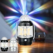 Jacenvly Summer Home Trend Camping Lantern Tungsten Lamp Multifunctional Projection Light Rotating Rgb Colour Light Hand Lantern Large Capacity Battery Two Kinds Of Light Patterns