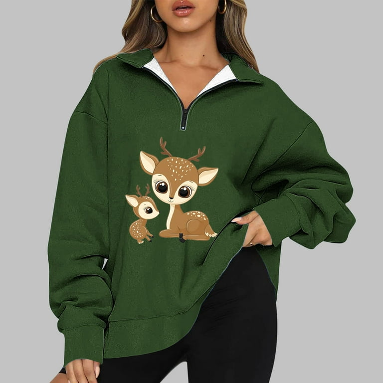 Jacenvly Sweatshirts For Women Clearance Long Sleeve Christmas