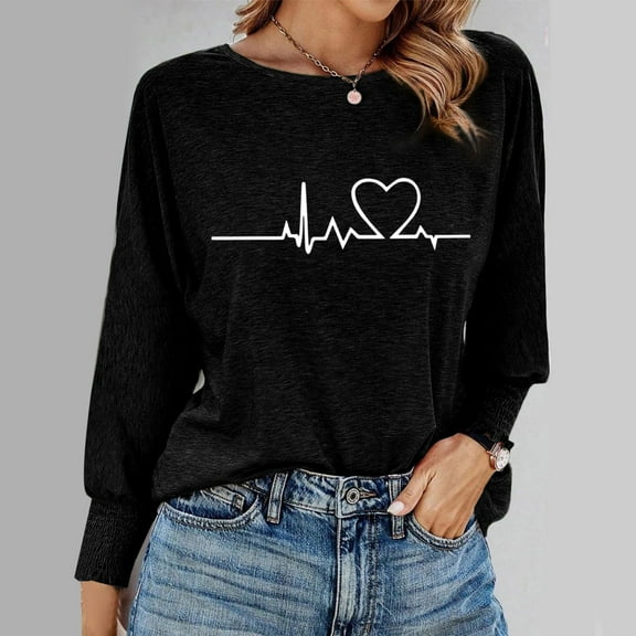 Jacenvly Sweatshirts For Women Long Sleeve Pumpkin Print Womens Sweatshirts Crewneck Casual Fashion Comfort Warmth Fall Tops For Women