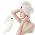 thumbnail image 1 of Jacenvly Towels Bathroom Sets Clearance Prime Hair Towel Wrap Women Quick Dry Soft Absorbent 10 X 26 Inches Hair Wrap Towels with Double Button Frizz Hair Turbans Curly Long Thick Hair, 1 of 8