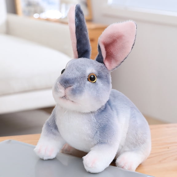 Jacenvly Toys for Ages 2-4 Simulated Rabbit Doll Plush Toy of the Chinese New Year of the Rabbit Little White Rabbit Doll Children'S Birthday Gift Baby Dolls