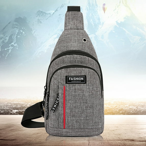 Jacenvly Travel Bags Men Strap Bag Crossbody Backpack Men Ladies Strap Backpack Hiking Backpack Multipurpose Messenger Chest Bag